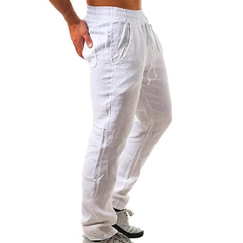 summer trousers men linen cotton pants for men fitness 男裤