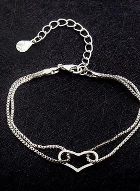 Simple Double layered Love Thin Bracelet Bracelet Bracelet