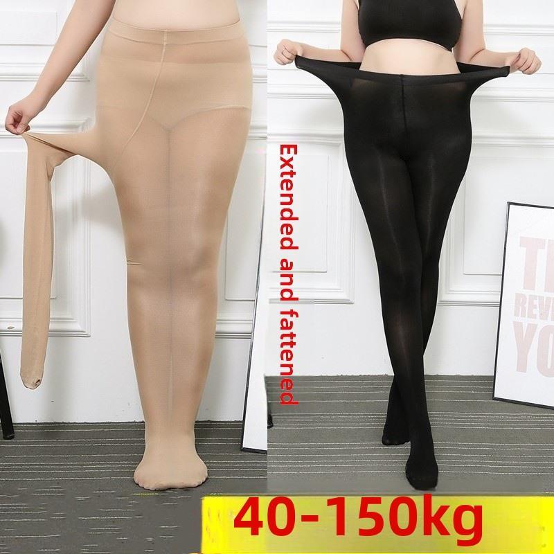 Fat mm thick stockings black pantyhose foot socks extra