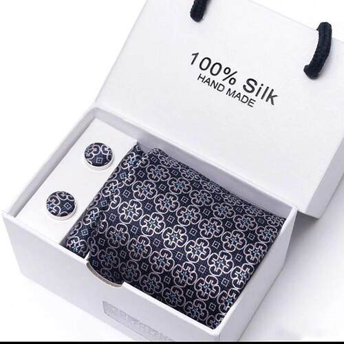 Mens Tie Set In A Box Paisley Silk Ties For Men Gifts Luxury