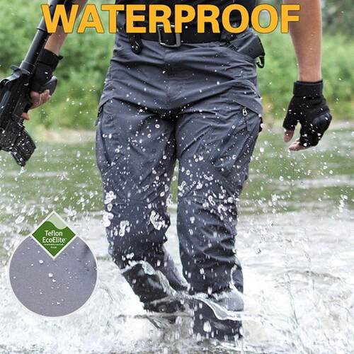 Men City Pants Cargo Trousers Multi-pocket Waterproof Wear-r