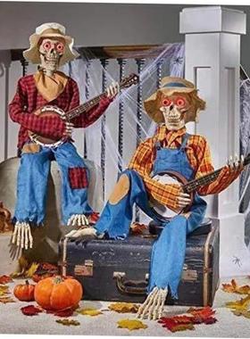 Halloween Animated Banjo Skeletons Halloween Skeleton decora