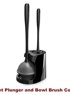 Toilet Plunger and Bowl Brush Combo for Bathroom Cleaning