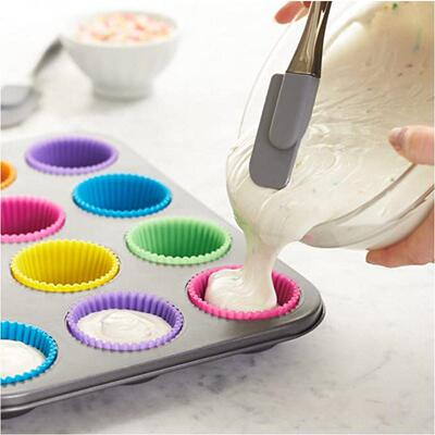 Silicone Round Baking Cups Muffin Liners Cupcake