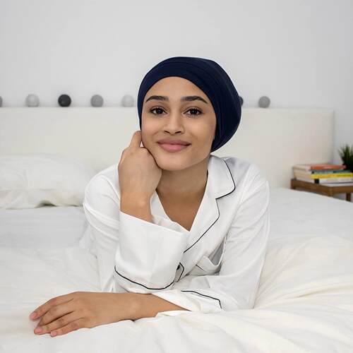 Soft Stretch Satin Bonnet Fashion Lined Sleeping Beanie Hat