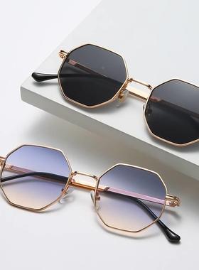 Polygon Metal Sunglasses Vintage Frame For Women Sunglasses