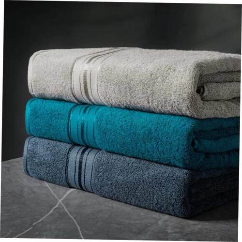 100% Cotton Bath Towel Set Absorbent Adult Bath Towels Solid