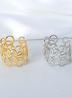 Cross-border circle ring female personality ins open exagger