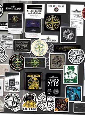 36PCS Hypebeast Decals Stone Island stickers石头岛潮牌贴纸