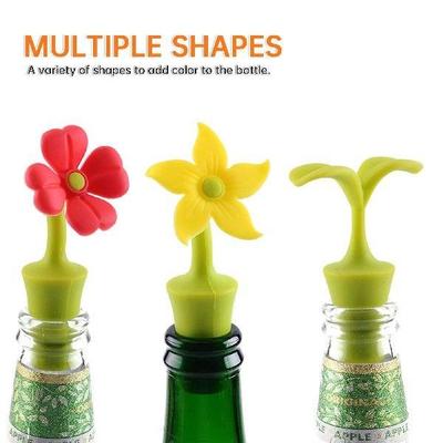 Creative Floral Silicone Wine Bottle Stopper Wine Beer