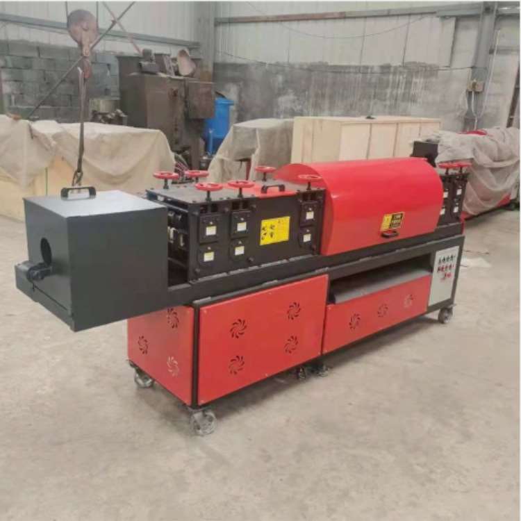 废旧钢管除锈喷漆调直机 废旧圆管调直机 工地架子管修复矫正拉直