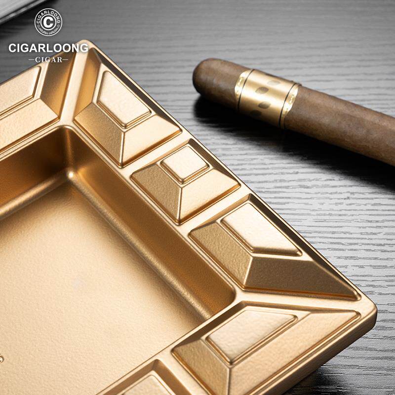CIGARLOONG茄龙烟灰缸金属多烟槽大口径防滑底座灭烟器CL-2030