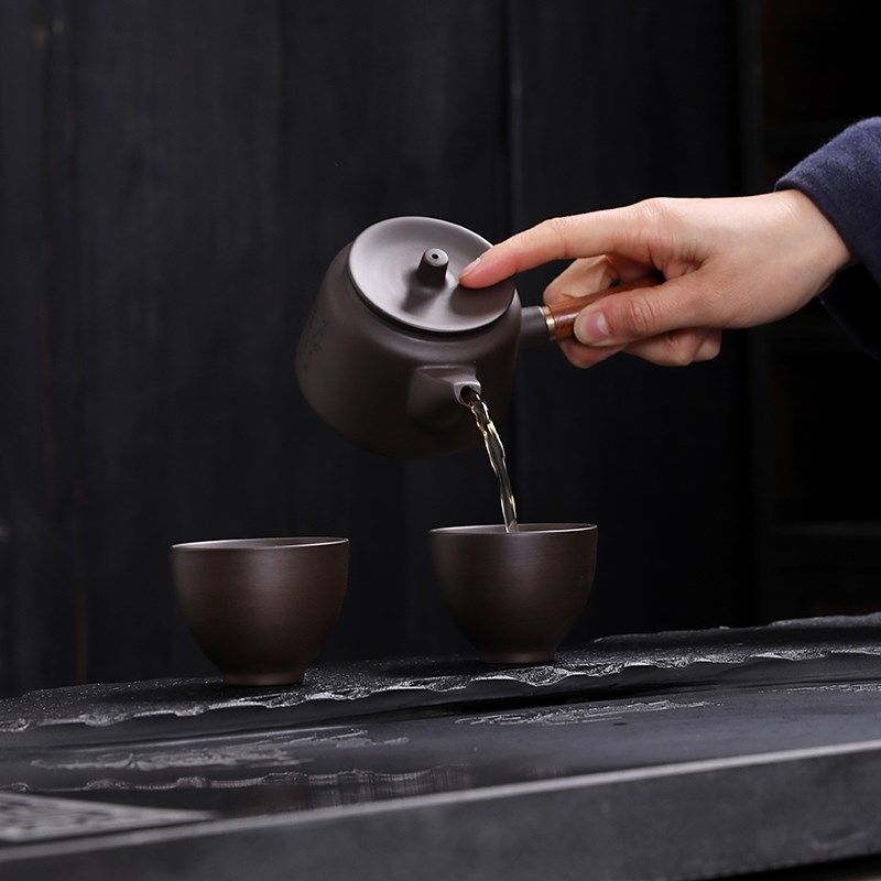 精选紫砂泡茶壶刻字家用复古侧把壶功夫茶具球孔过滤单壶陶瓷茶壶,餐饮具,茶壶,淘宝优惠券,粉丝福利购,淘宝优惠卷