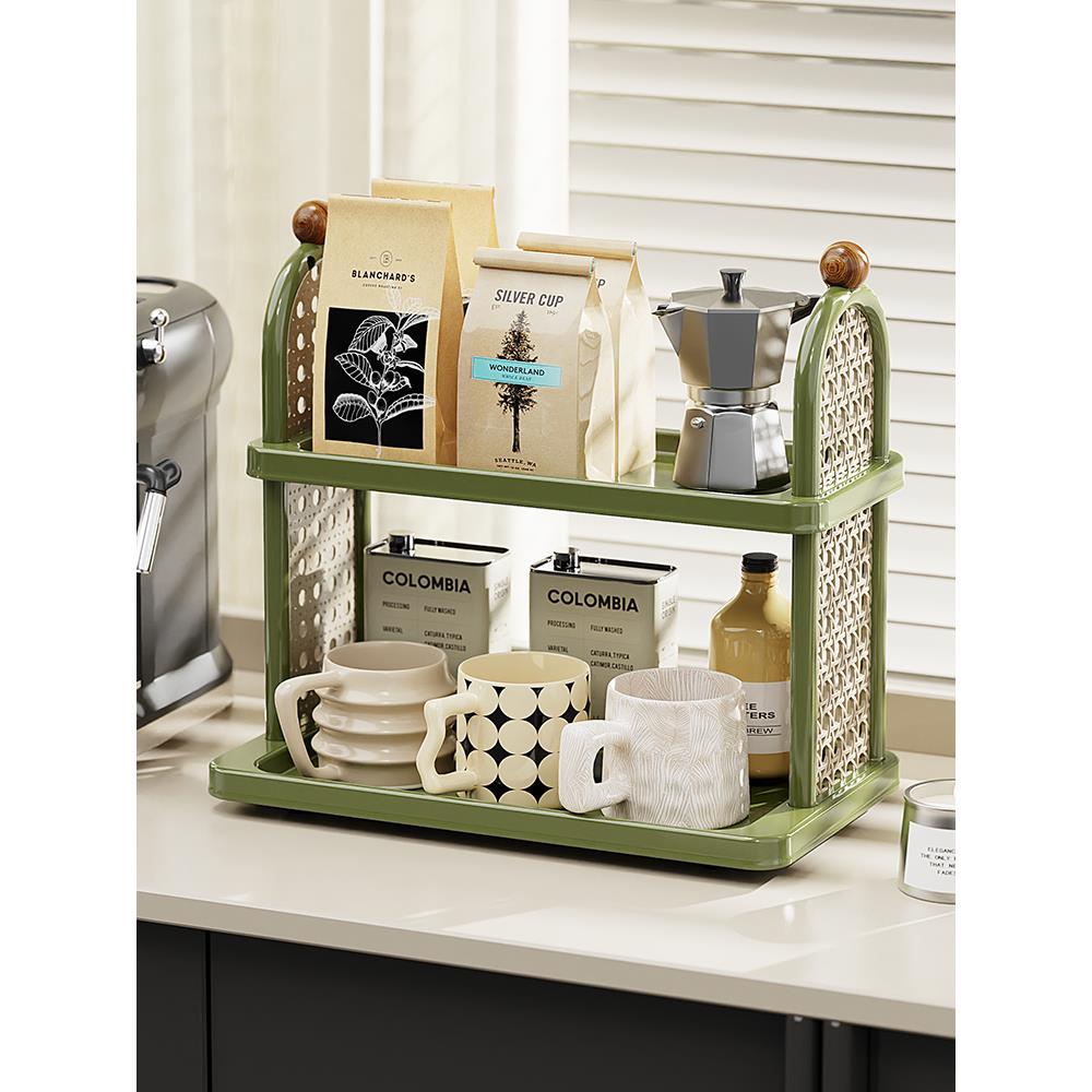 餐边柜台面置物架水杯架子咖啡角布置茶杯杯具收纳杯架高级感轻奢