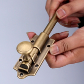 纯铜插销门栓门扣门插复古小插销锁明装 木门窗户插销 加厚仿古老式