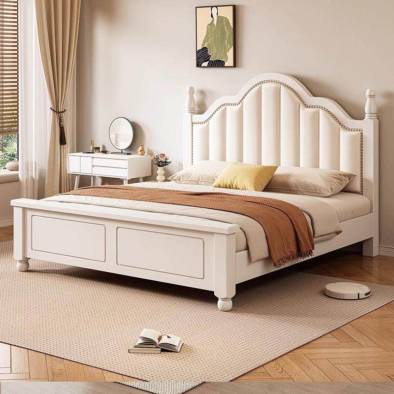 实木床现代简约1.8米主卧家用1.5米单人经济型轻奢工厂直销双人床