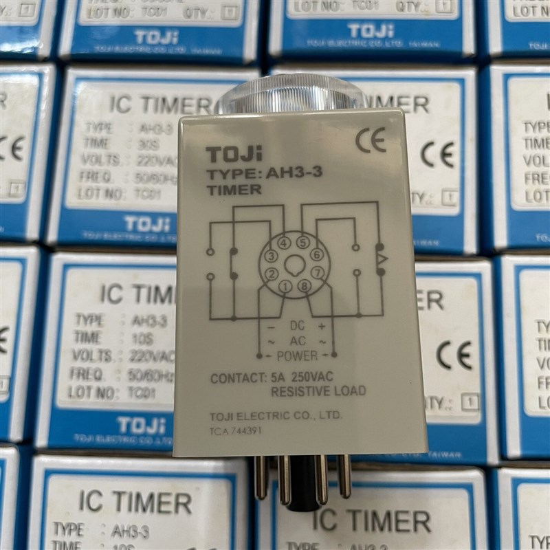 TOJI台湾松菱AH33时间继电器220V交流电压10