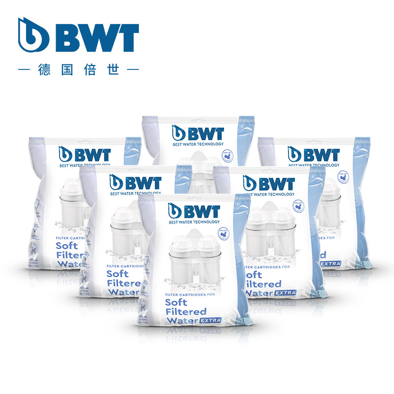 原装进口倍世滤芯家用厨房过滤水壶净水器德国bwt净水壶滤芯6只装