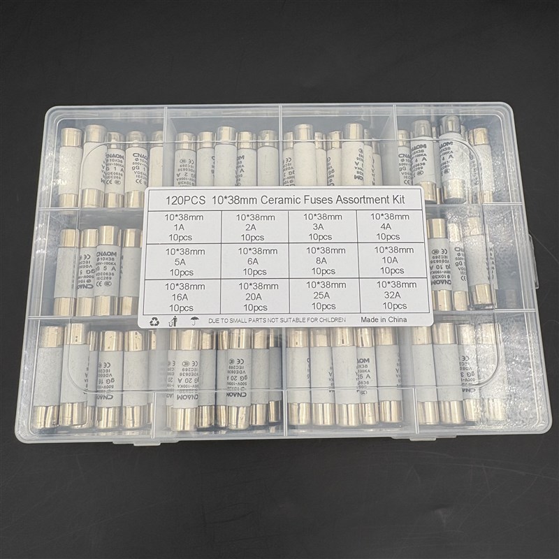 RO15熔断器500V 10*38mm陶瓷保险丝管120pcs盒装1A-32A熔芯组合套