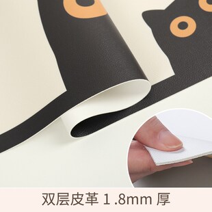 卡通猫咪儿童写字台书桌垫学生学习专用皮革办公电脑桌面保护垫子