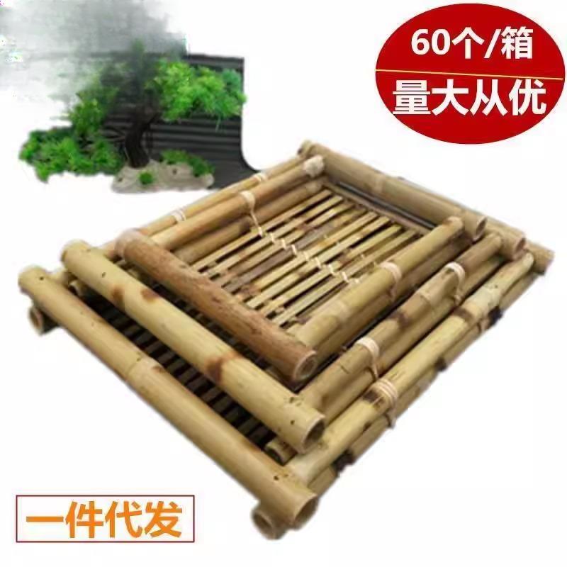 长方形竹盘子托 托盘竹i编织品水饺盘馒头筐家用镂空茶盘竹筐商用