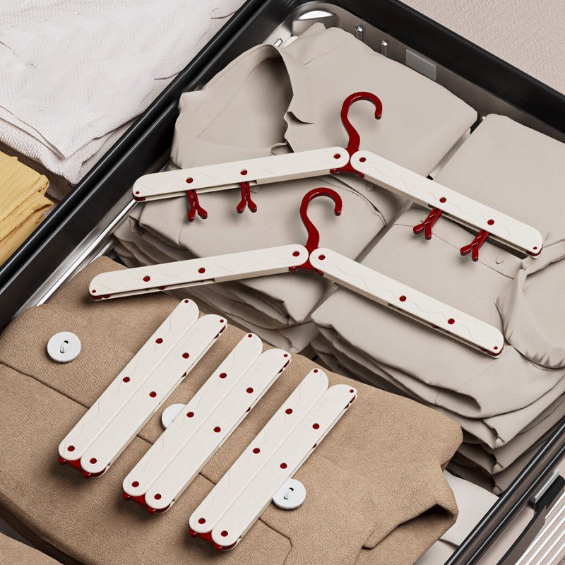 旅行折叠衣架多功能带夹子衣撑便携式旅行酒店晾衣服神器衣裳架子