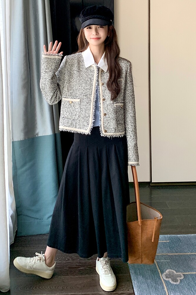 现货】韩版甜美小香风短外套B082-3696-P135K188,女装短外套,浙宝192（原082）