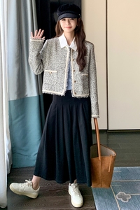 现货】韩版甜美小香风短外套B082-3696-P135K188图片