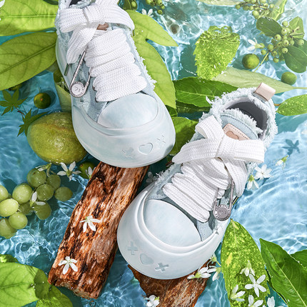 SOAP OPERA泡泡鞋曼波绿擦色系列内增高情侣鞋2024新品男女同款