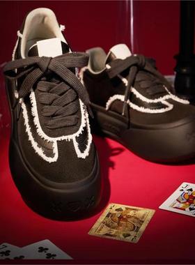 【宁艺卓同款】SOAP OPERA泡泡鞋黑骑士德训鞋内增高厚底板鞋男女