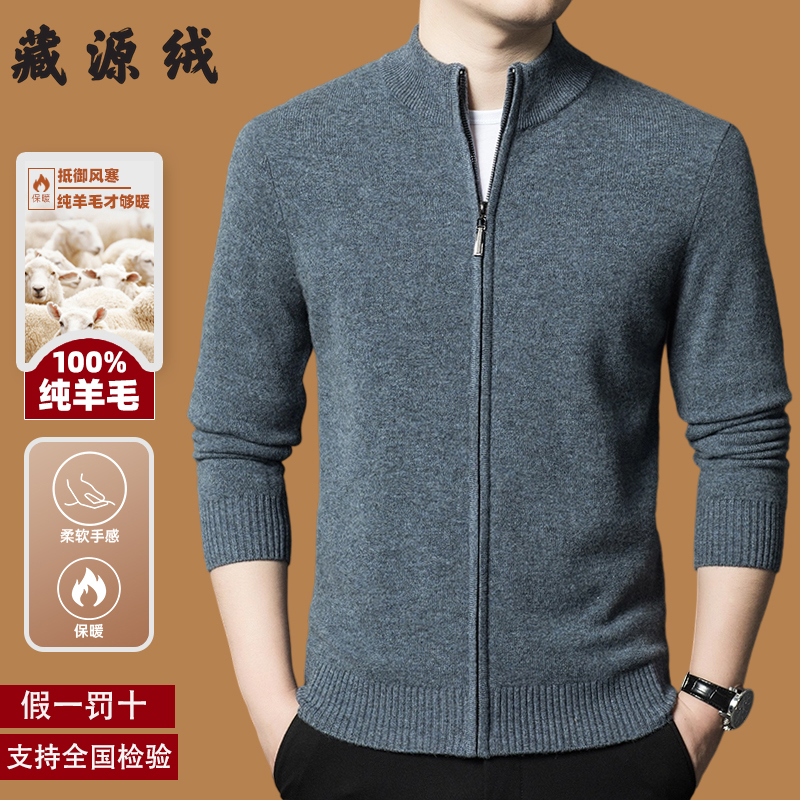 2024冬季新款羊毛衫男100纯羊毛
