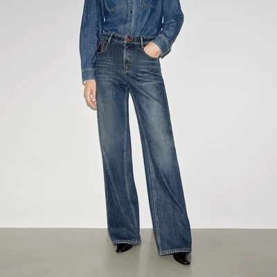 高腰百搭直筒加绒牛仔裤