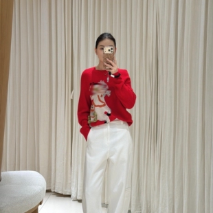 【高圆圆同款】2026春新款马年限定五花马毛衣1SWT067