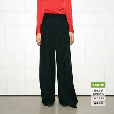 高腰阔腿裤垂感休闲裤长裤女