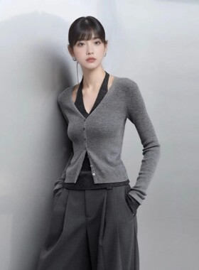 ariose艾诺丝娃官方旗舰店正品2026春季新款假两件针织衫BR801157