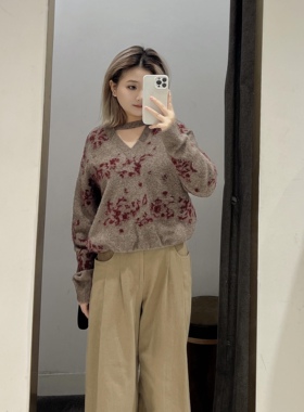 D家【周四上新】毛衣2026年春季羊驼毛混纺毛织长袖上衣2K1EE40