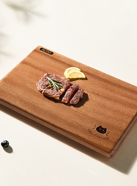 GOSHAWK整木乌金檀木切菜板抗菌防霉家用案板猫咪实木厨房砧板