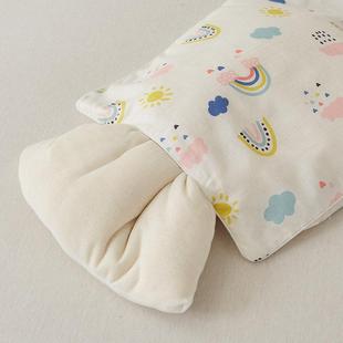 A类全棉双层纱儿童棉花枕头3 通用宝宝枕头套枕芯一套 6岁以上四季