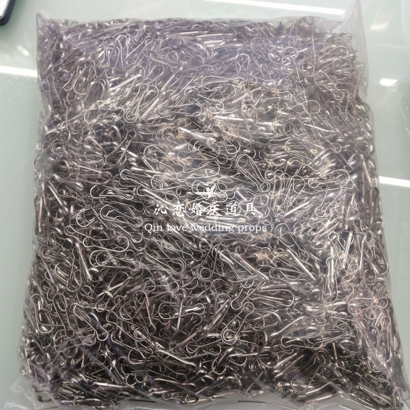挂钩室内主题婚礼配件挂钩DIY水晶串珠不锈钢卡扣小铁圈悬挂装饰
