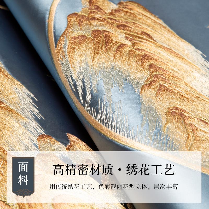 新中式桌旗茶桌垫布餐桌布条茶台布艺刺绣轻奢茶几布茶席桌布定制