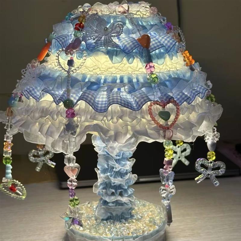蛋糕台灯diy手作少女心卧室床头灯小夜灯材料包创意生日礼物摆台