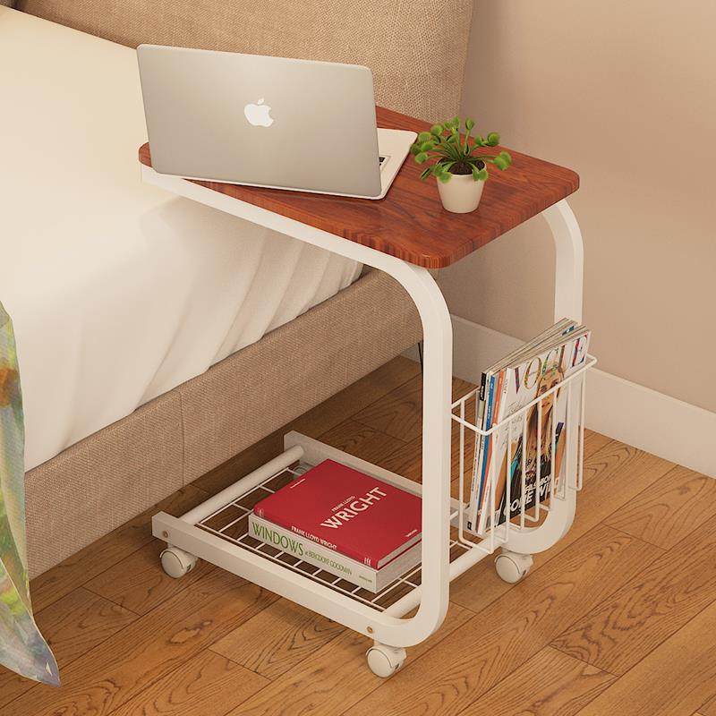 亿家达可移动笔记本宿舍桌子床上书桌置地用移动懒人桌床边电脑桌
