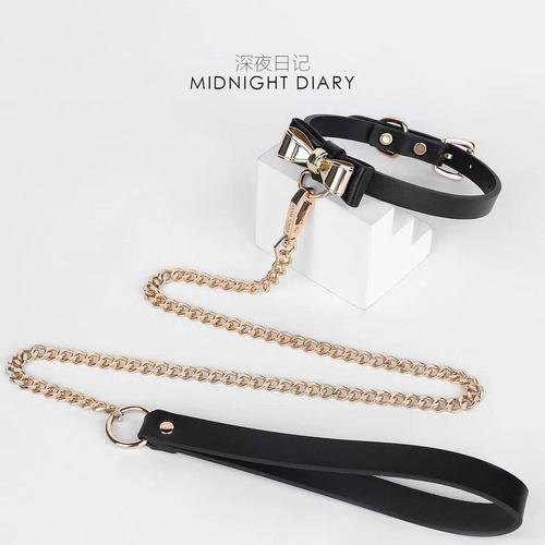 Midnight Diary蝴蝶结项圈choker颈环牵引绳高级感辣妹k9拍照道具