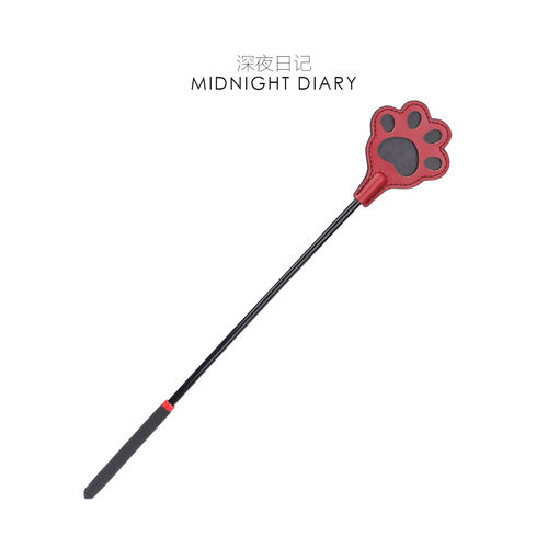 Midnight Diary双层长柄皮拍马鞭小圈SP实践工具皮鞭镂空猫爪拍