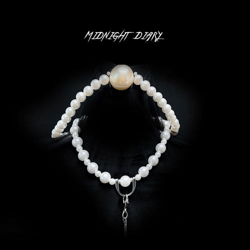 Midnight Diary珍珠项圈choker牵引堵嘴口水球两用女M外出cos道具