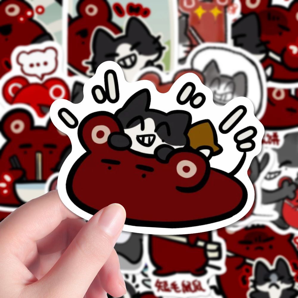 Q版头七怪谈车男主好鼠坏猫贴纸子车甫昭离宇亭素材周边装饰贴画