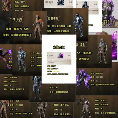 款和平精英游戏人物怪物图鉴贴纸手账素材diy装饰手机壳防水贴画