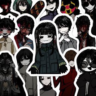 头七怪谈Q版 人物贴纸卡通车甫昭离雨婷离宇亭周边DIY手机壳贴画