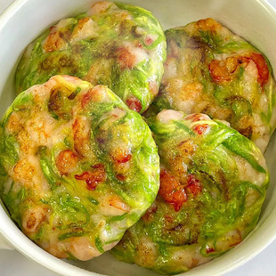 西葫芦虾滑饼煎饼馅饼速食营养懒人早饭早餐半成品速冻食品