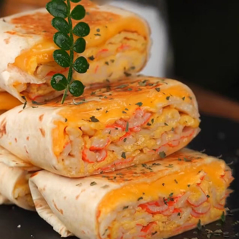 蟹柳芝士卷饼薄煎饼速食儿童营养早饭早餐半成品西式馅饼冷冻食品